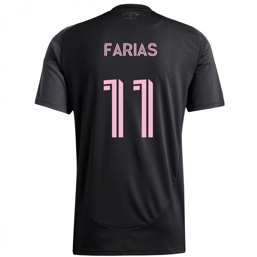 Danxen Hombre Camiseta Facundo Farías #11 Rosa Negro 2ª Equipación 2025/26 La Camisa