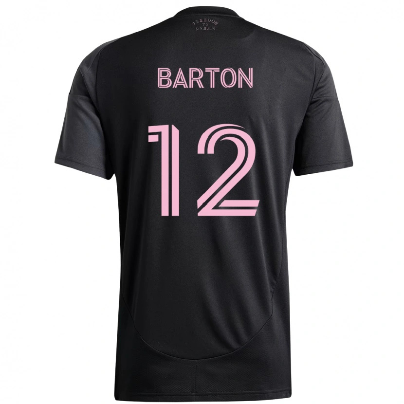 Danxen Hombre Camiseta Tye Barton #12 Rosa Negro 2ª Equipación 2025/26 La Camisa