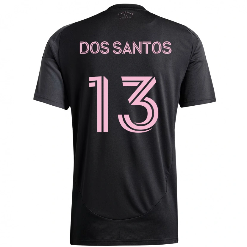 Danxen Hombre Camiseta Cj Dos Santos #13 Rosa Negro 2ª Equipación 2025/26 La Camisa