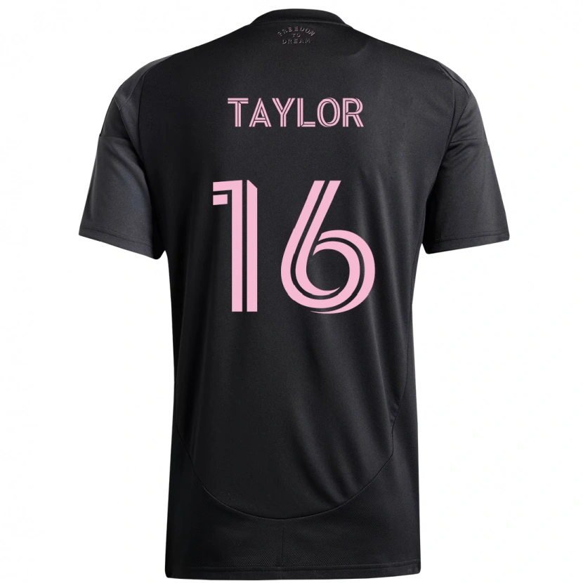 Danxen Hombre Camiseta Robert Taylor #16 Rosa Negro 2ª Equipación 2025/26 La Camisa