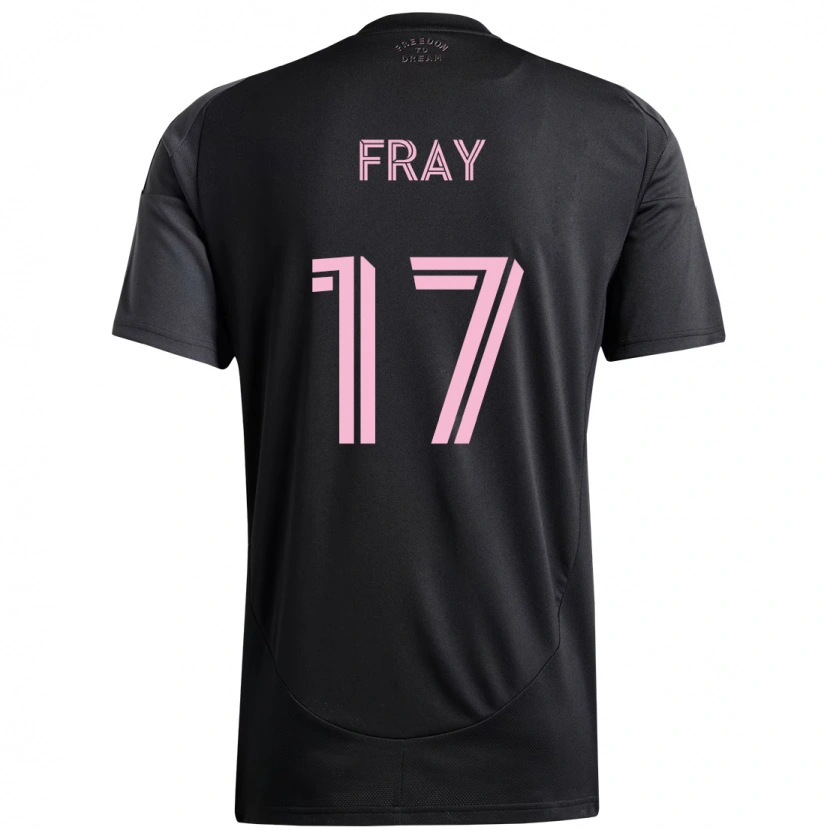 Danxen Hombre Camiseta Ian Fray #17 Rosa Negro 2ª Equipación 2025/26 La Camisa