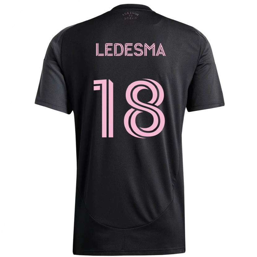 Danxen Hombre Camiseta Santiago Ledesma #18 Rosa Negro 2ª Equipación 2025/26 La Camisa