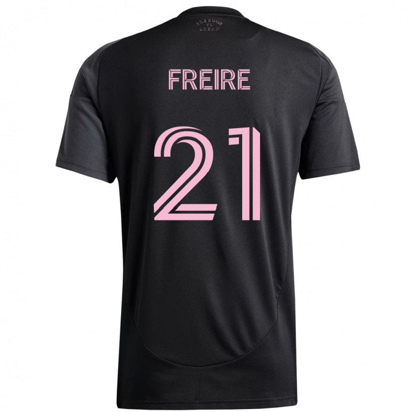 Danxen Hombre Camiseta Nicolas Freire #21 Rosa Negro 2ª Equipación 2025/26 La Camisa