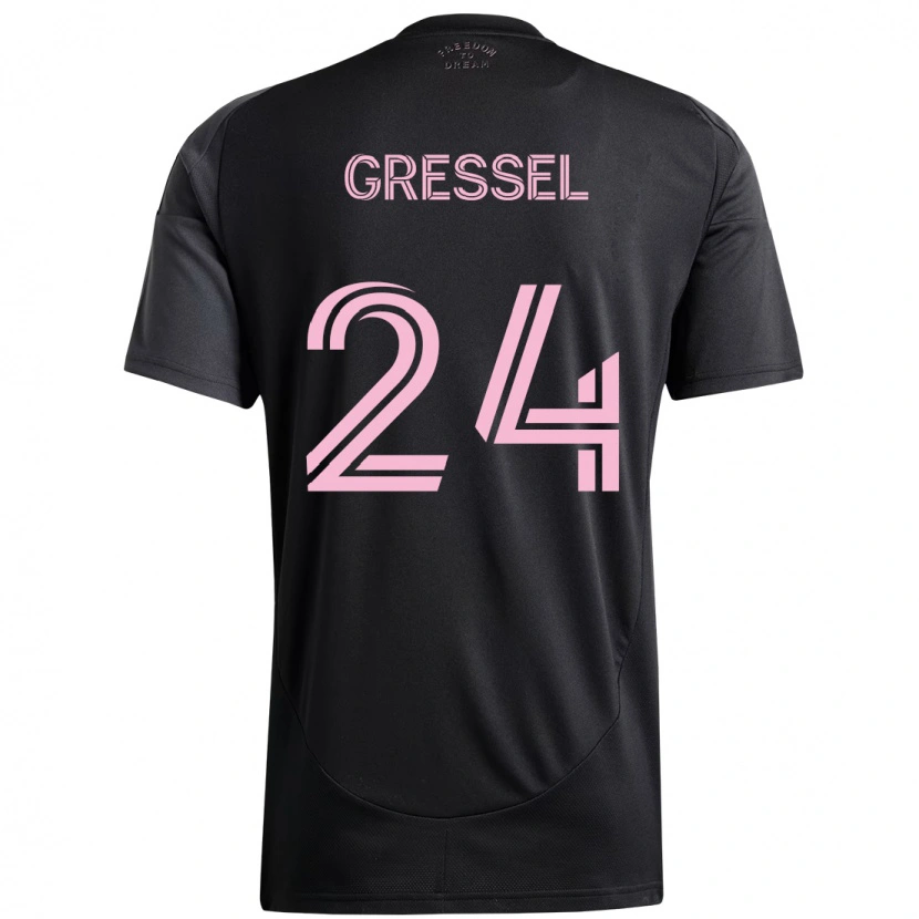 Danxen Hombre Camiseta Julian Gressel #24 Rosa Negro 2ª Equipación 2025/26 La Camisa