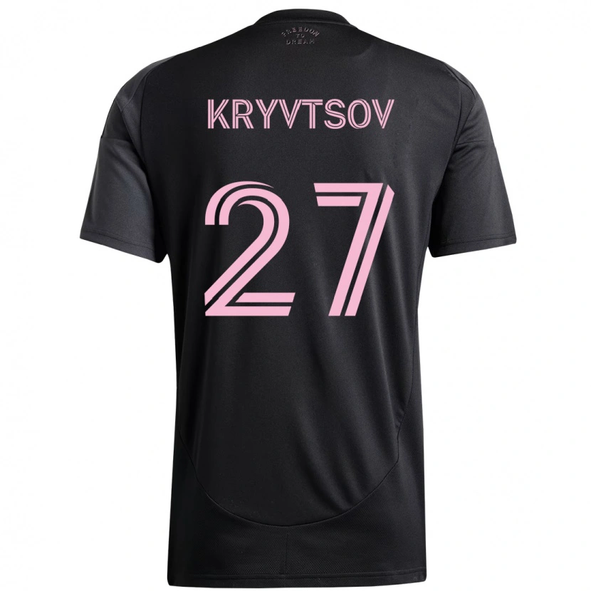 Danxen Hombre Camiseta Sergiy Kryvtsov #27 Rosa Negro 2ª Equipación 2025/26 La Camisa