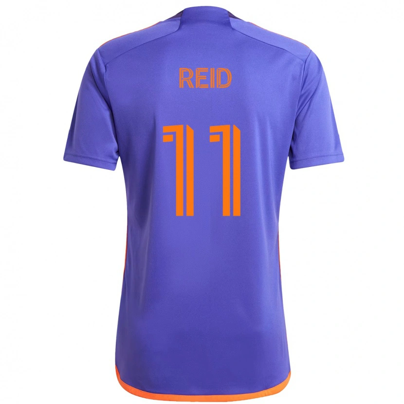 Danxen Hombre Camiseta Isaiah Reid #11 Naranja Blanco 2ª Equipación 2025/26 La Camisa