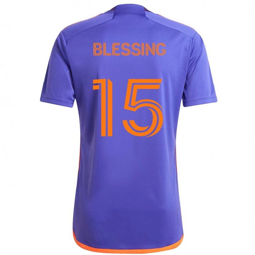Danxen Hombre Camiseta Latif Blessing #15 Naranja Blanco 2ª Equipación 2025/26 La Camisa
