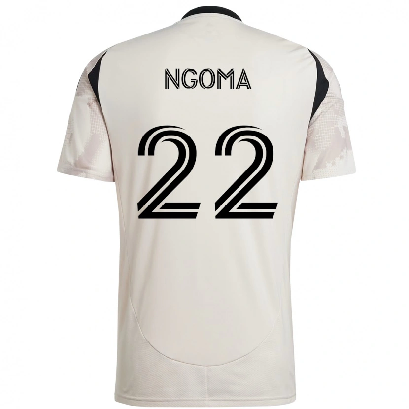 Danxen Hombre Camiseta Serge Ngoma Jr. #22 Rojo Negro 2ª Equipación 2025/26 La Camisa