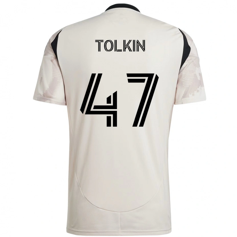 Danxen Hombre Camiseta John Tolkin #47 Rojo Negro 2ª Equipación 2025/26 La Camisa