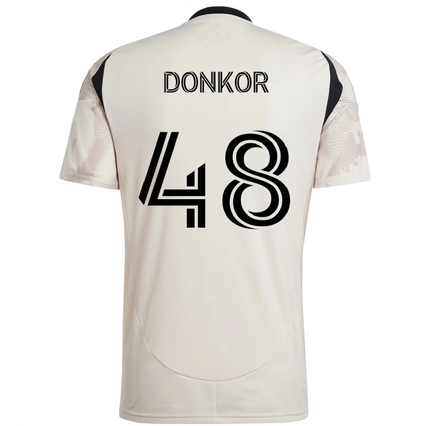 Danxen Hombre Camiseta Ronald Donkor #48 Rojo Negro 2ª Equipación 2025/26 La Camisa
