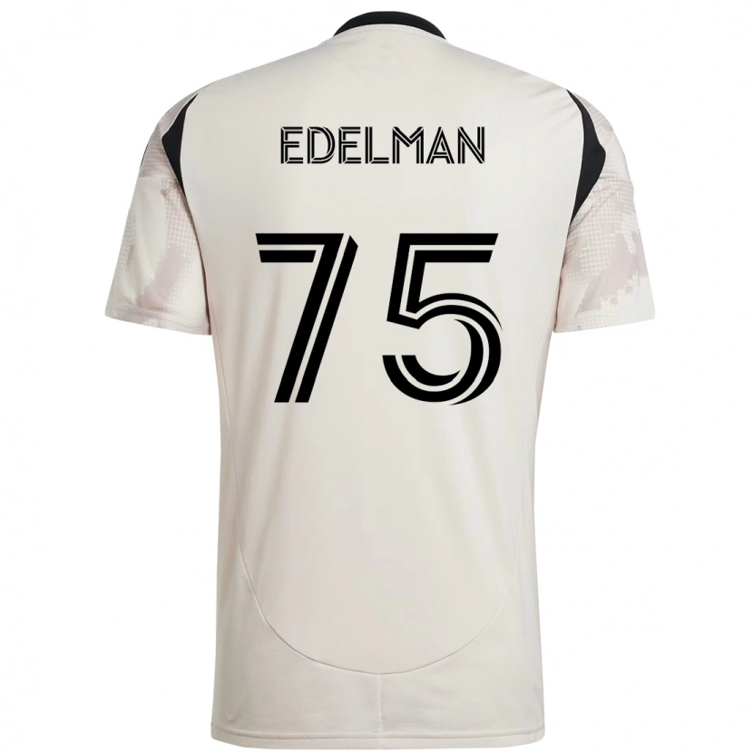 Danxen Hombre Camiseta Daniel Edelman #75 Rojo Negro 2ª Equipación 2025/26 La Camisa
