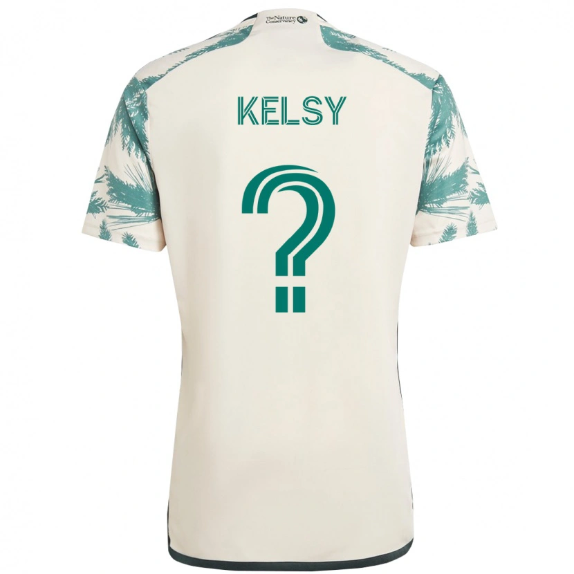 Danxen Hombre Camiseta Kevin Kelsy #0 Negro Marrón 2ª Equipación 2025/26 La Camisa