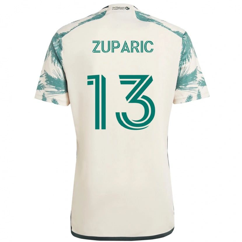 Danxen Hombre Camiseta Dario Župarić #13 Negro Marrón 2ª Equipación 2025/26 La Camisa