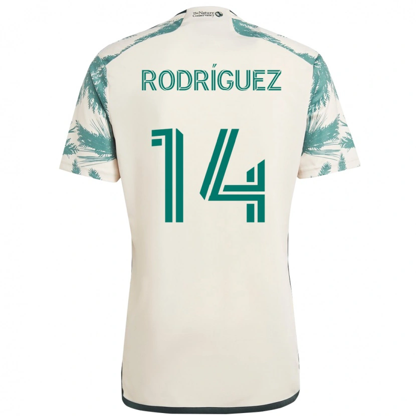 Danxen Hombre Camiseta Jonathan Rodríguez #14 Negro Marrón 2ª Equipación 2025/26 La Camisa