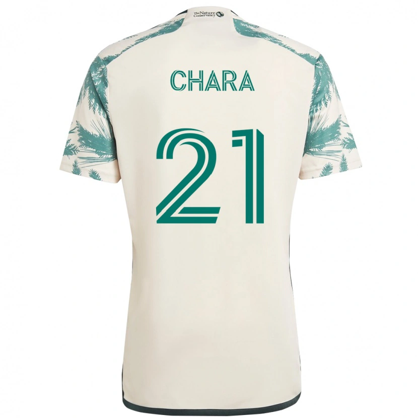 Danxen Hombre Camiseta Diego Chará #21 Negro Marrón 2ª Equipación 2025/26 La Camisa