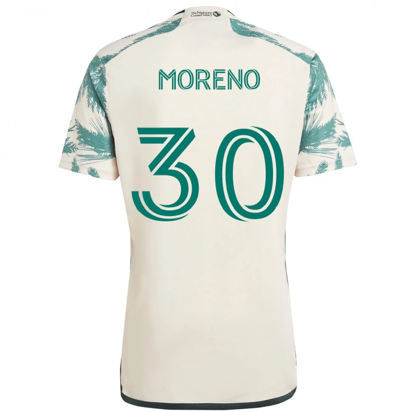 Danxen Hombre Camiseta Santiago Moreno #30 Negro Marrón 2ª Equipación 2025/26 La Camisa