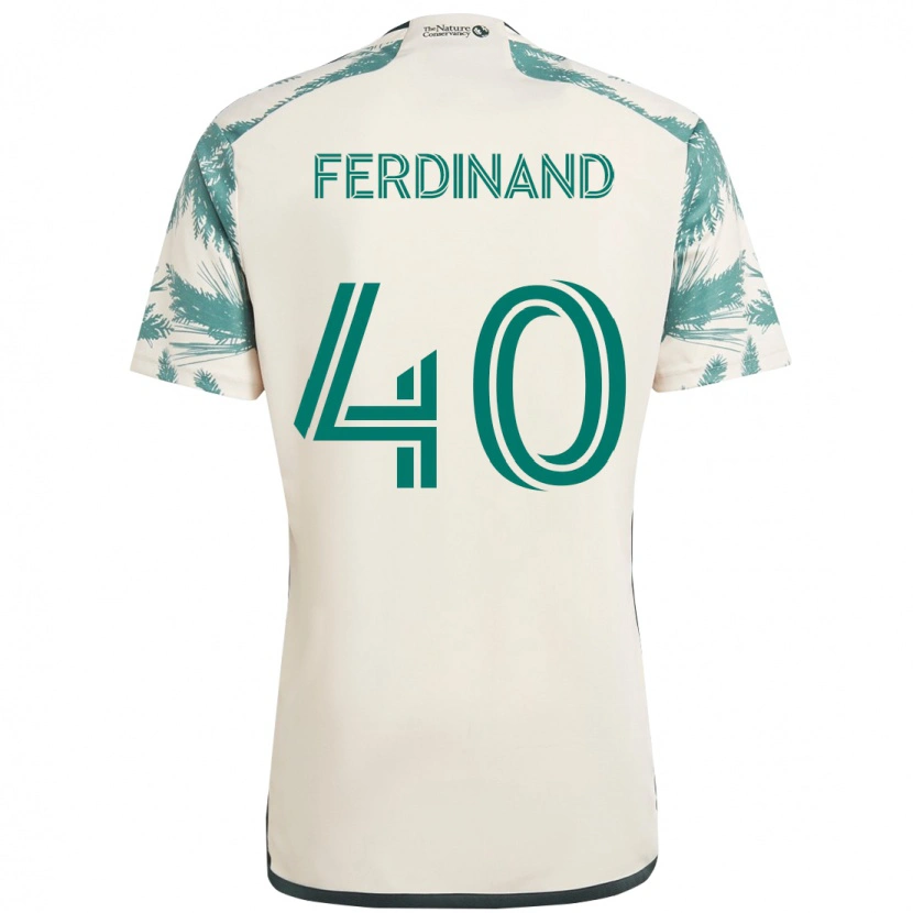 Danxen Hombre Camiseta Keesean Ferdinand #40 Negro Marrón 2ª Equipación 2025/26 La Camisa