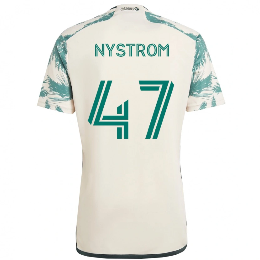 Danxen Hombre Camiseta Maximo Nystrom #47 Negro Marrón 2ª Equipación 2025/26 La Camisa