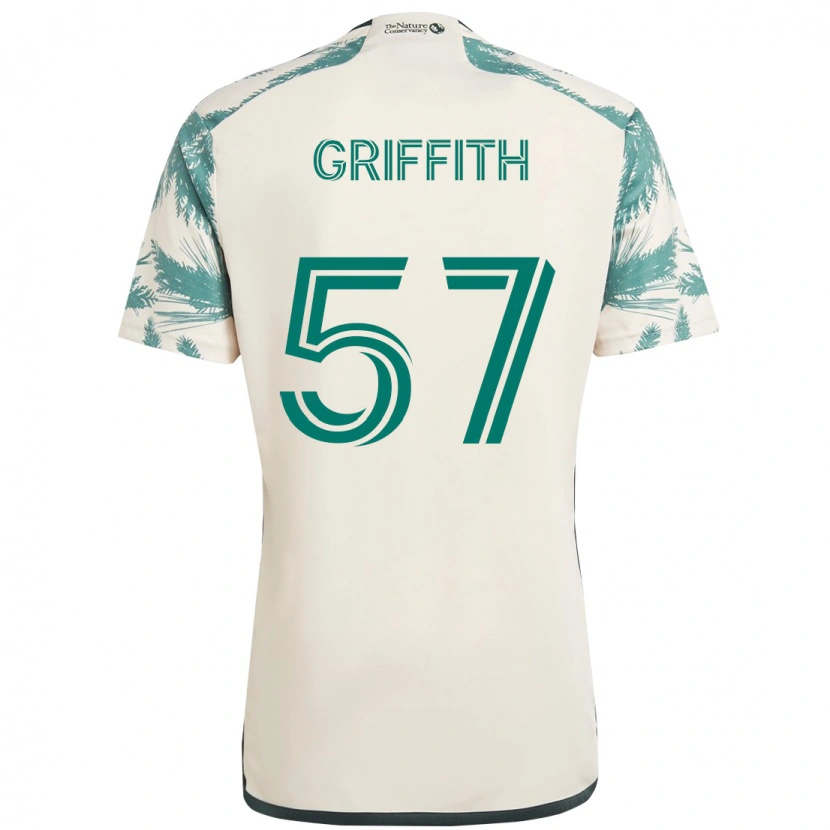 Danxen Hombre Camiseta Víctor Griffith #57 Negro Marrón 2ª Equipación 2025/26 La Camisa