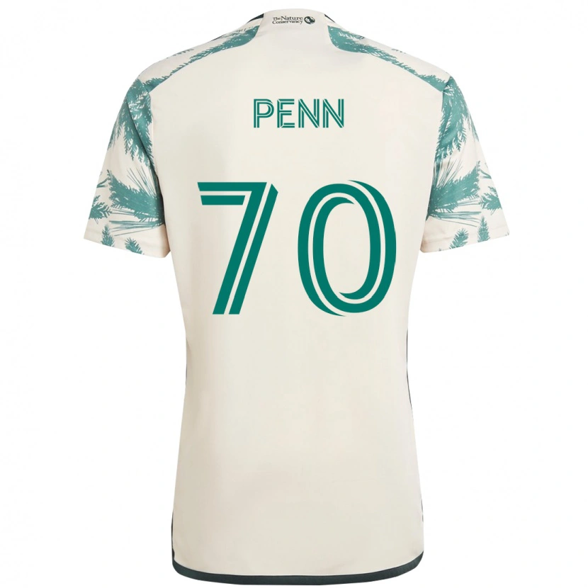 Danxen Hombre Camiseta Josh Penn #70 Negro Marrón 2ª Equipación 2025/26 La Camisa