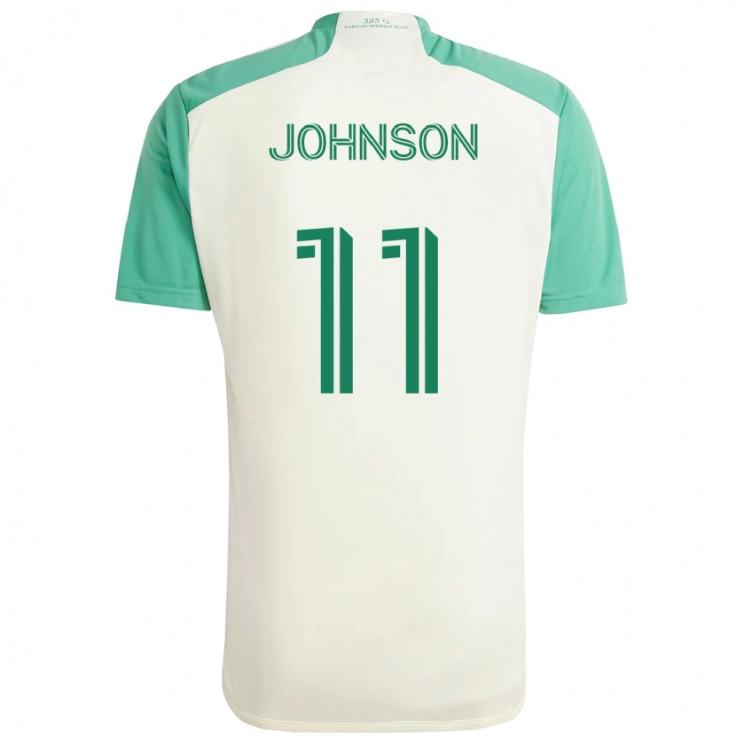 Danxen Hombre Camiseta Emmanuel Johnson #11 Verde Negro 2ª Equipación 2025/26 La Camisa