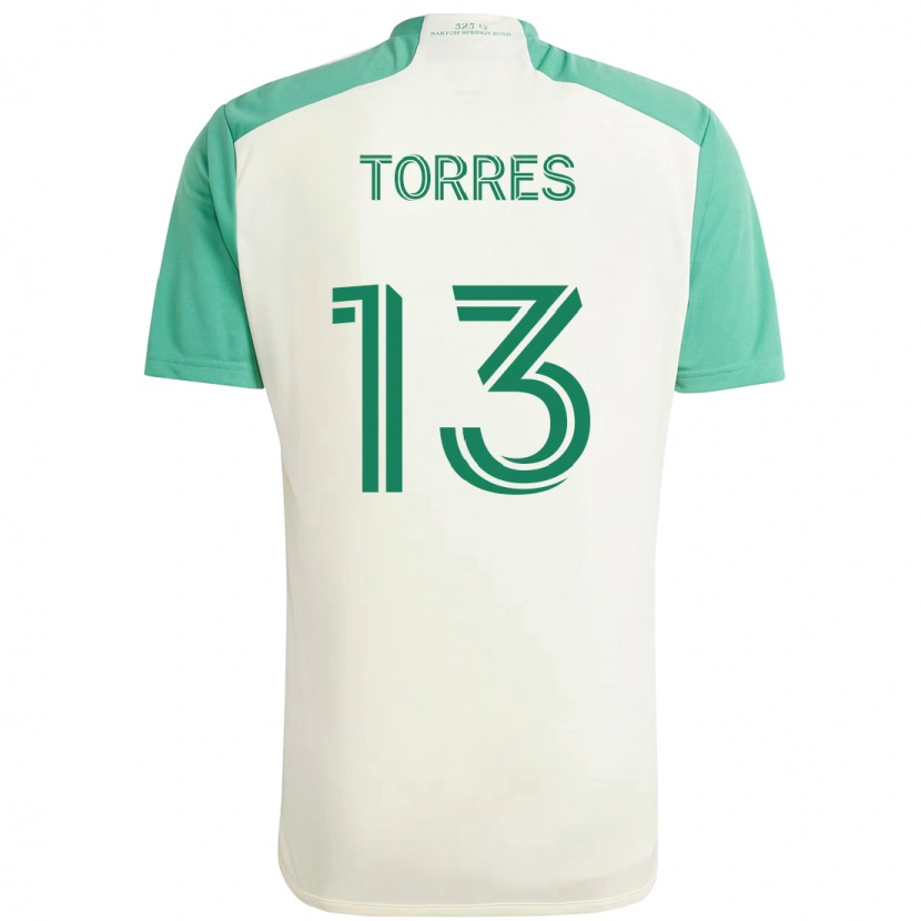 Danxen Hombre Camiseta Leo Torres #13 Verde Negro 2ª Equipación 2025/26 La Camisa