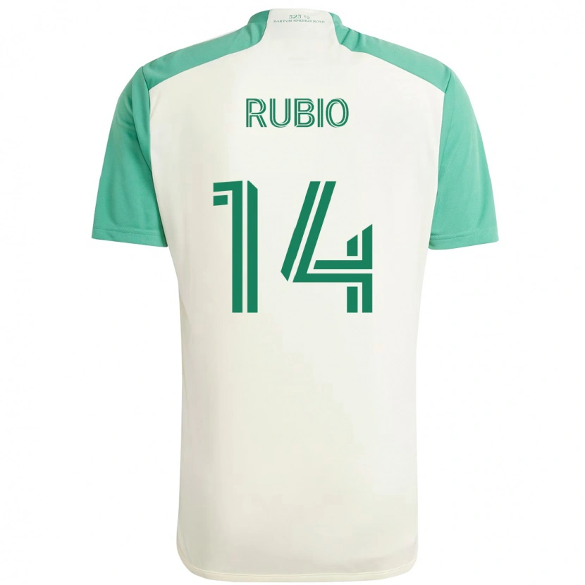 Danxen Hombre Camiseta Diego Rubio #14 Blanco Verde 2ª Equipación 2025/26 La Camisa