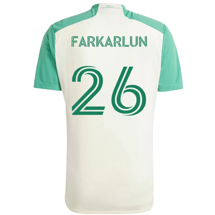 Danxen Hombre Camiseta Jimmy Farkarlun #26 Blanco Verde 2ª Equipación 2025/26 La Camisa
