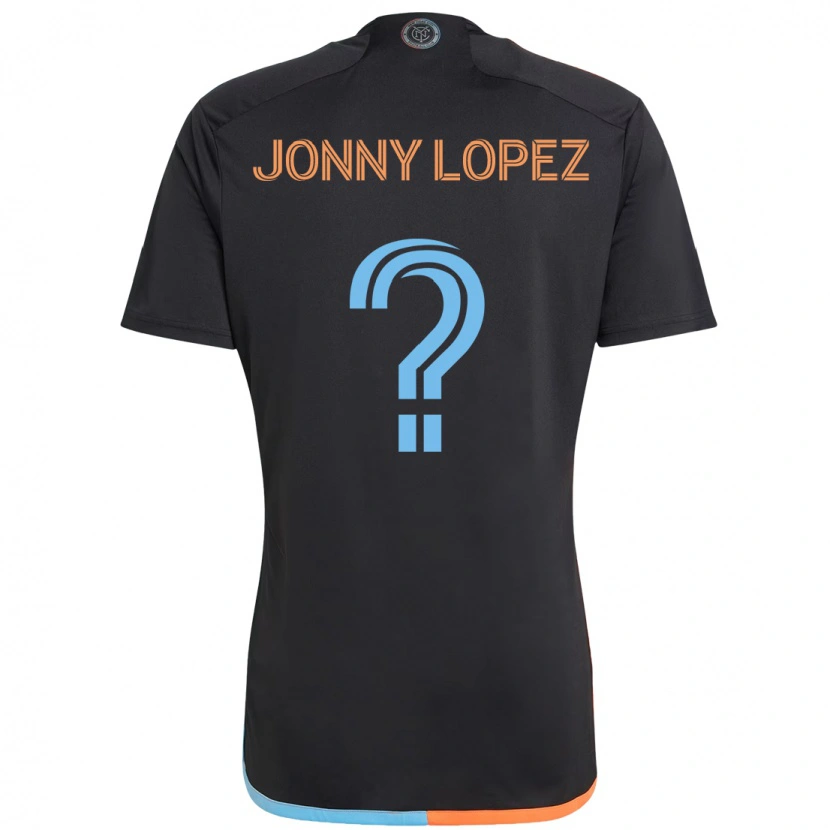 Danxen Hombre Camiseta Jonny Lopez #0 Negro Azul Naranja 2ª Equipación 2025/26 La Camisa
