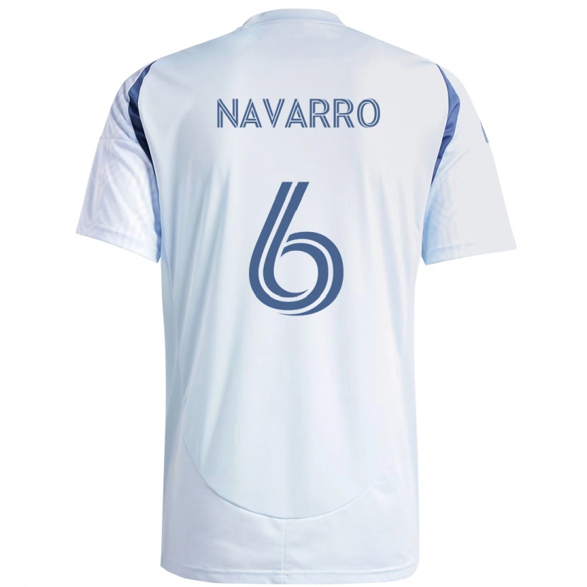 Danxen Hombre Camiseta Miguel Navarro #6 Azul Celeste Claro Azul 2ª Equipación 2025/26 La Camisa