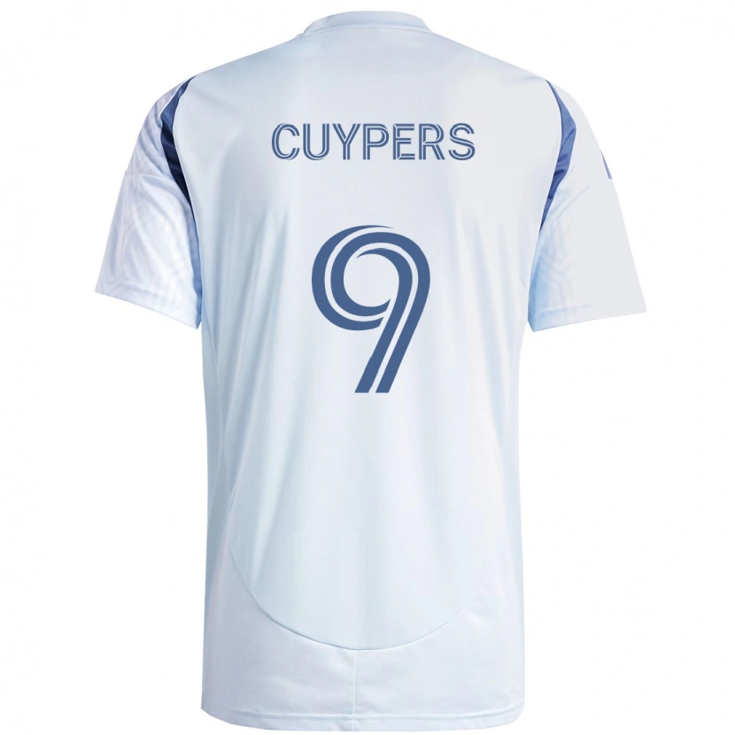 Danxen Hombre Camiseta Hugo Cuypers #9 Azul Celeste Claro Azul 2ª Equipación 2025/26 La Camisa
