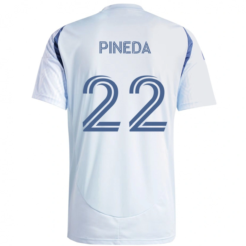 Danxen Hombre Camiseta Mauricio Pineda #22 Azul Celeste Claro Azul 2ª Equipación 2025/26 La Camisa