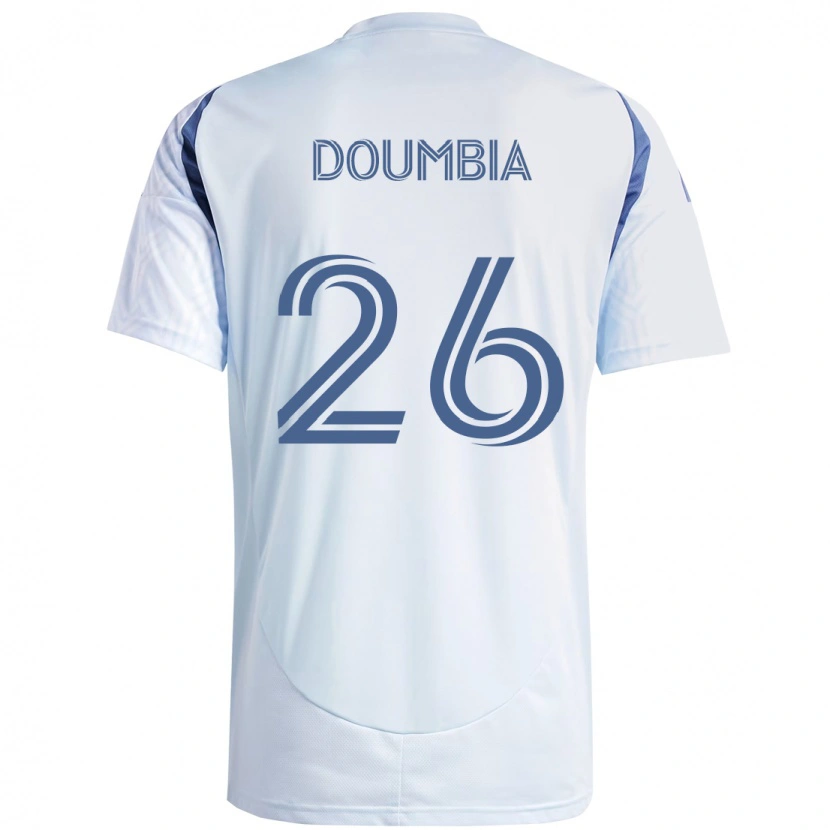 Danxen Hombre Camiseta Ousmane Doumbia #26 Rojo Blanco 2ª Equipación 2025/26 La Camisa