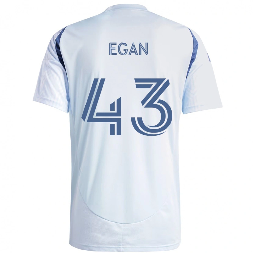Danxen Hombre Camiseta Noah Egan #43 Rojo Blanco 2ª Equipación 2025/26 La Camisa