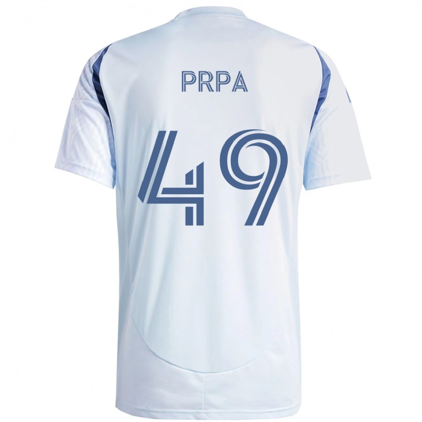 Danxen Hombre Camiseta Luka Prpa #49 Azul Celeste Claro Azul 2ª Equipación 2025/26 La Camisa