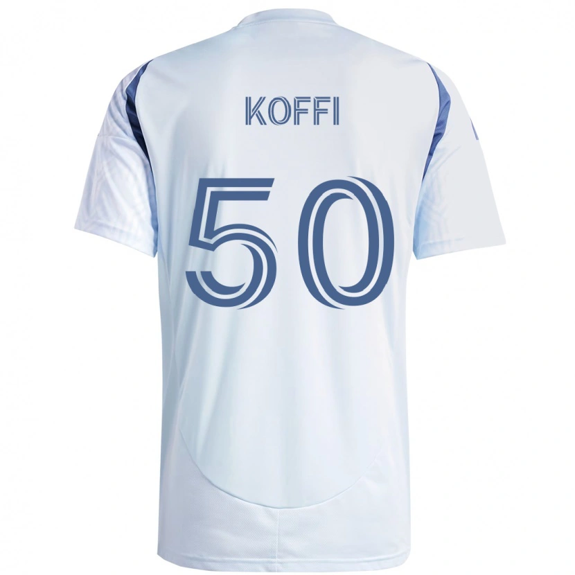 Danxen Hombre Camiseta Christian Koffi #50 Azul Celeste Claro Azul 2ª Equipación 2025/26 La Camisa