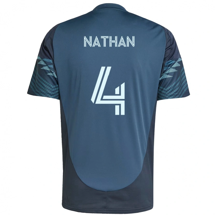 Danxen Hombre Camiseta Nathan #4 Verde Blanco 2ª Equipación 2025/26 La Camisa
