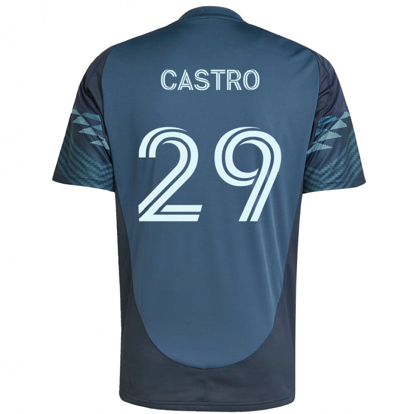 Danxen Hombre Camiseta Jacob Castro #29 Azul Claro 2ª Equipación 2025/26 La Camisa