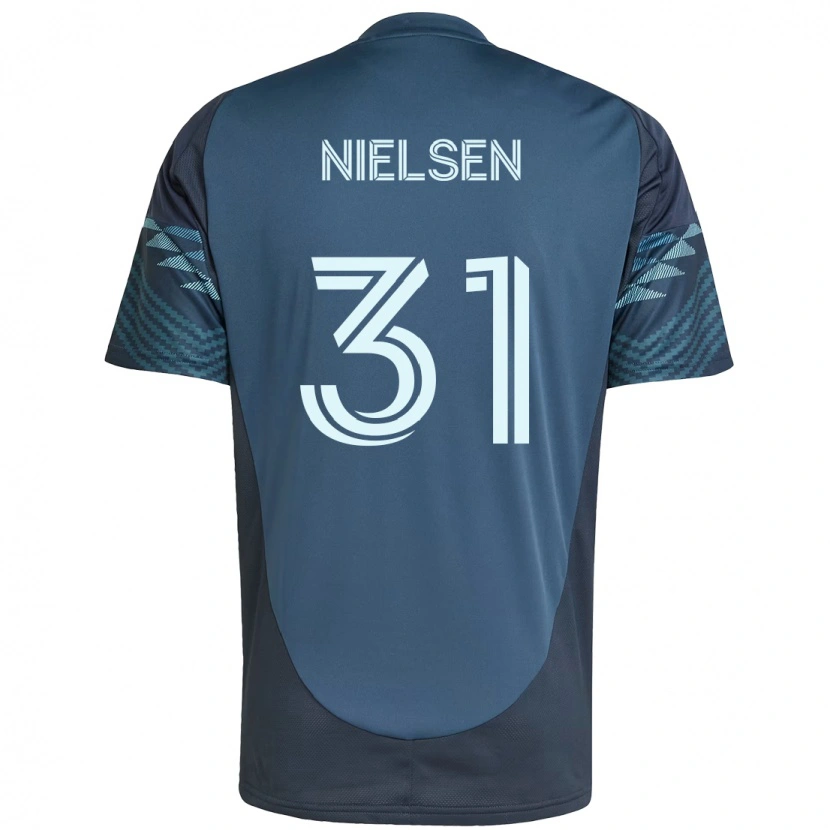Danxen Hombre Camiseta Madeline Nielsen #31 Azul Claro 2ª Equipación 2025/26 La Camisa