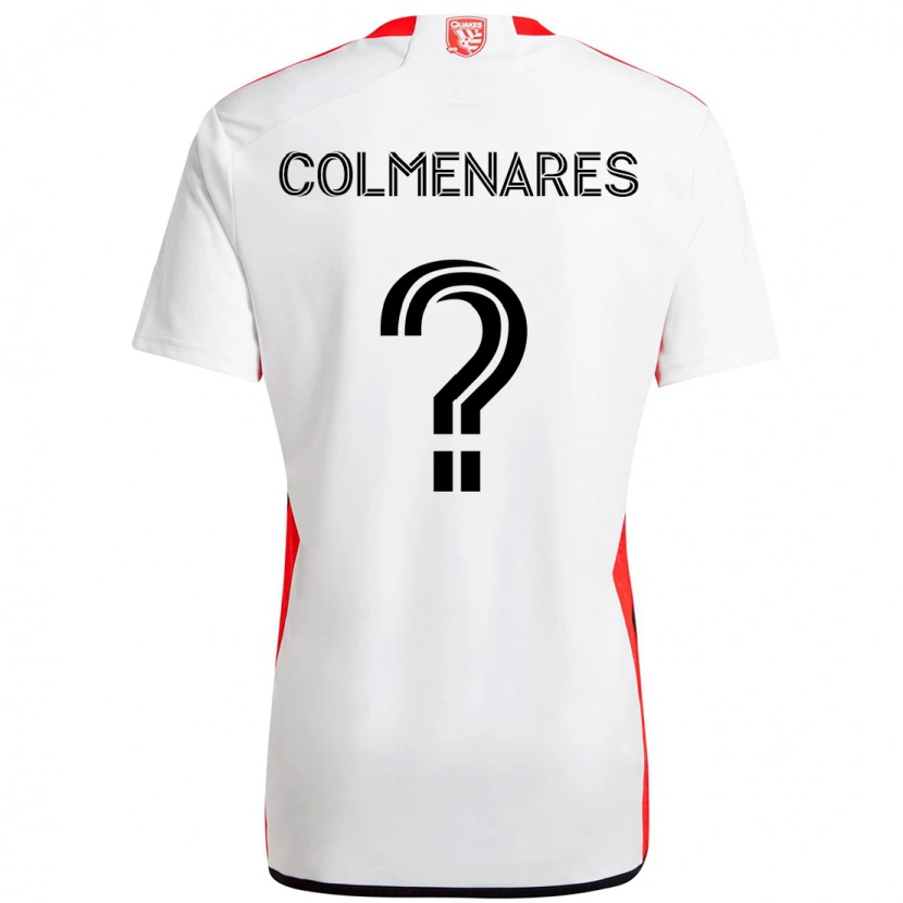 Danxen Hombre Camiseta Mateo Colmenares #0 Blanco Rojo 2ª Equipación 2025/26 La Camisa
