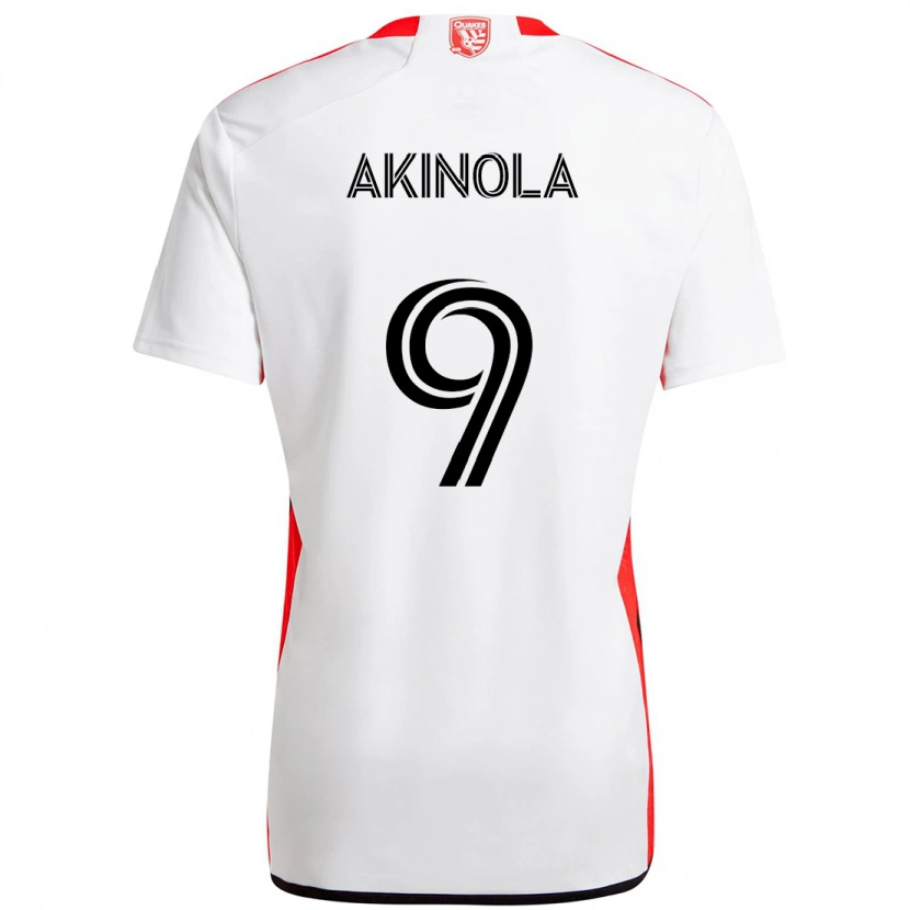 Danxen Hombre Camiseta Ayo Akinola #9 Negro Azul Oscuro 2ª Equipación 2025/26 La Camisa