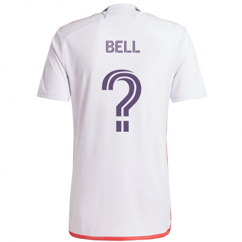 Danxen Hombre Camiseta Dominic Bell #0 Morado Blanco 2ª Equipación 2025/26 La Camisa