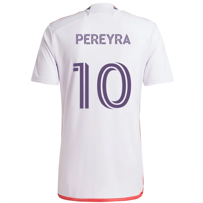 Danxen Hombre Camiseta Mauricio Pereyra #10 Morado Blanco 2ª Equipación 2025/26 La Camisa