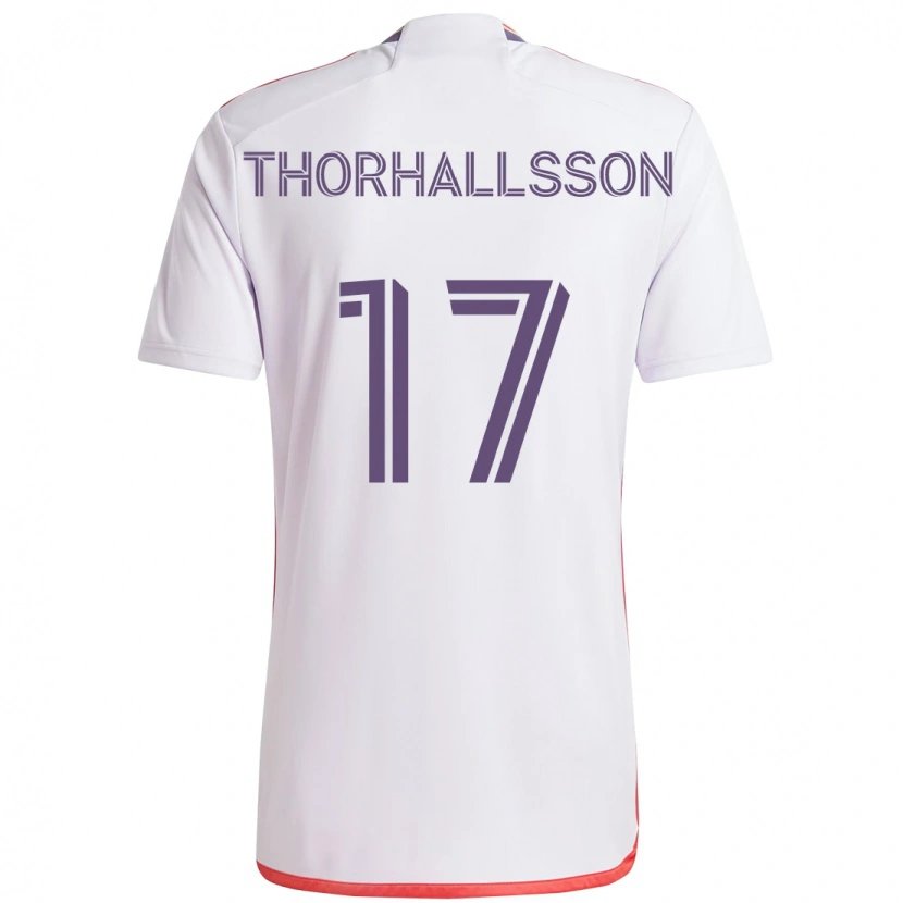 Danxen Hombre Camiseta Dagur Dan Thórhallsson #17 Morado Blanco 2ª Equipación 2025/26 La Camisa