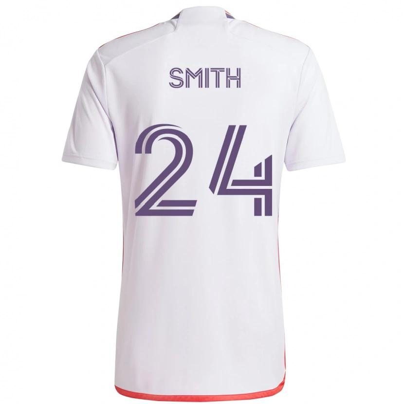 Danxen Hombre Camiseta Kyle Smith #24 Morado Blanco 2ª Equipación 2025/26 La Camisa