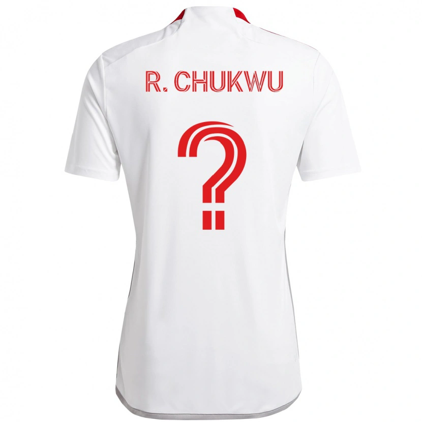 Danxen Hombre Camiseta Richard Chukwu #0 Rojo Blanco 2ª Equipación 2025/26 La Camisa