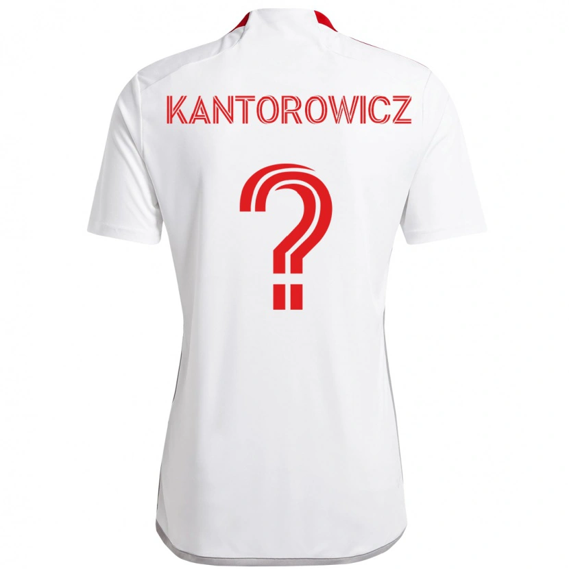 Danxen Hombre Camiseta Dominic Kantorowicz #0 Rojo Blanco 2ª Equipación 2025/26 La Camisa