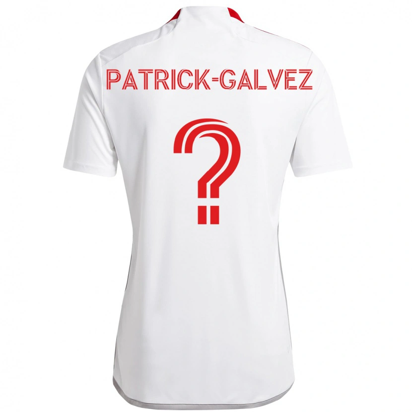 Danxen Hombre Camiseta Pablo Patrick-Galvez #0 Rojo Blanco 2ª Equipación 2025/26 La Camisa