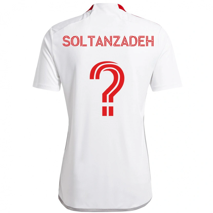 Danxen Hombre Camiseta Shayan Soltanzadeh #0 Blanco Rojo 2ª Equipación 2025/26 La Camisa