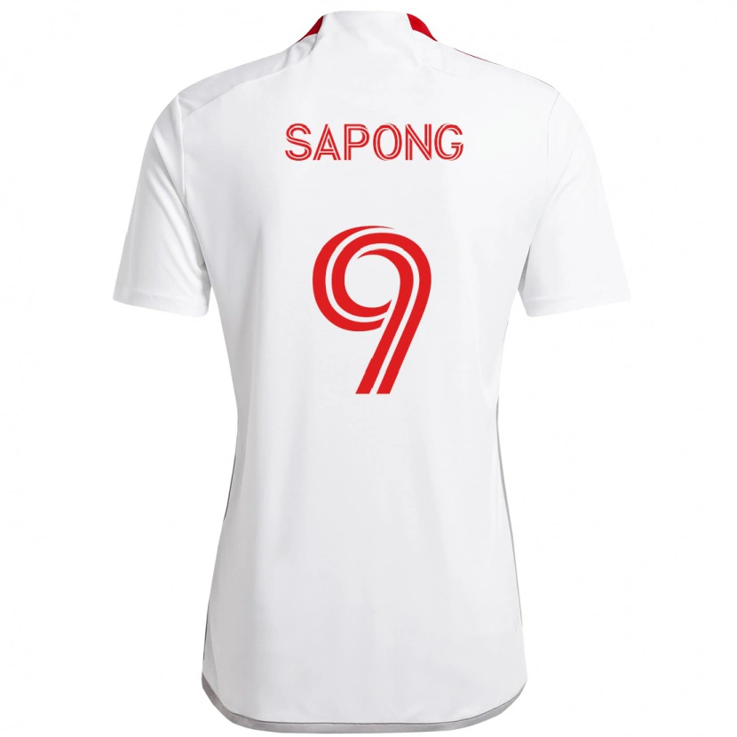 Danxen Hombre Camiseta C.j. Sapong #9 Rojo Blanco 2ª Equipación 2025/26 La Camisa